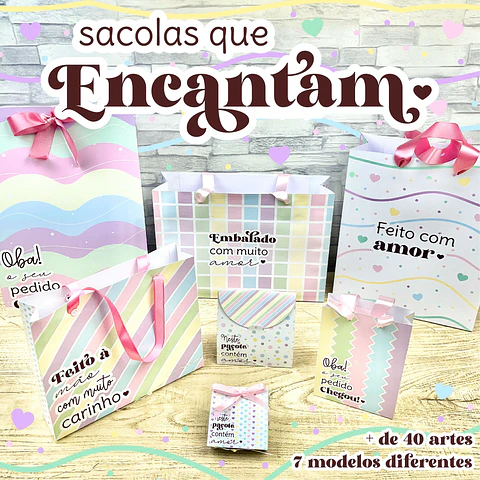 Pack de Sacolinhas - Arquivos de Corte