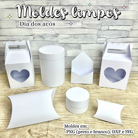 Kit Moldes Limpos - Arquivos de Corte