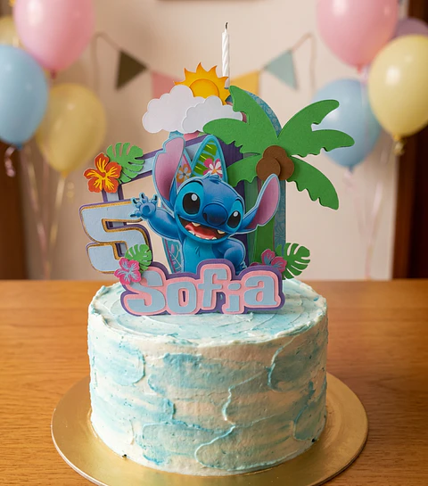 Stitch - Topo de Bolo Cenário