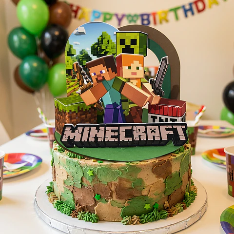 Minecraft - Topo de Bolo Cenário