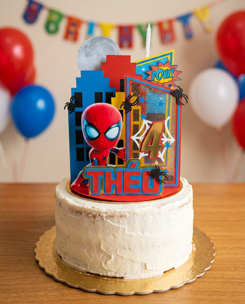 Homem Aranha - Topo de Bolo Cenário 1