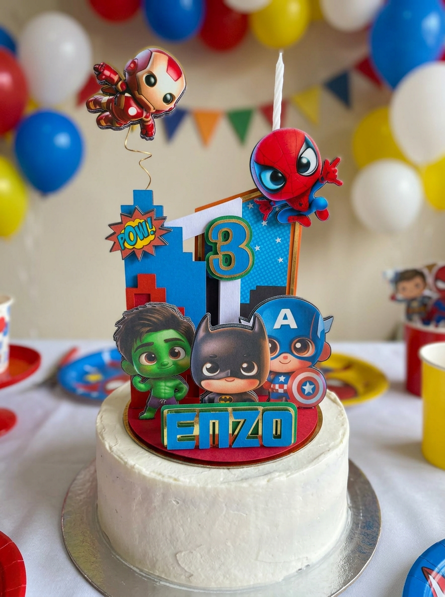 Vingadores Baby - Topo de Bolo Cenário 1
