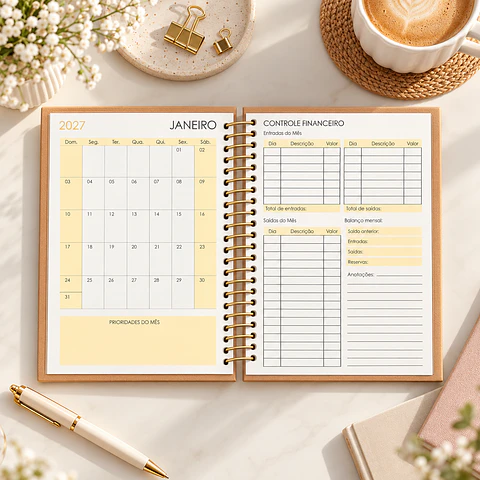 Agenda Visão Semanal 2027 - Encadernação