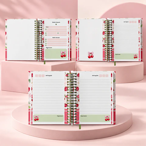 Caderno A5 - Cerejinha