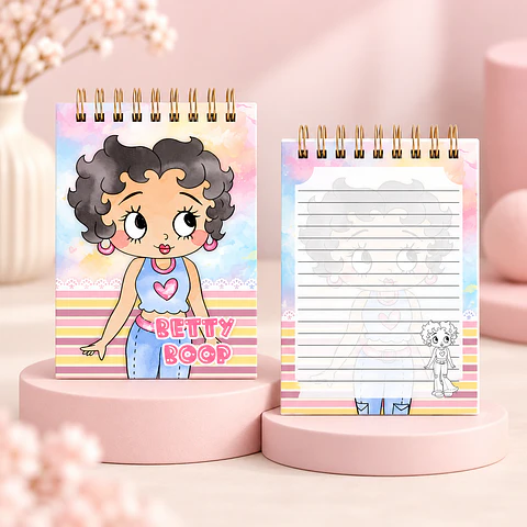 Caderno A5 + Bloquinho A6 – Betty Boop