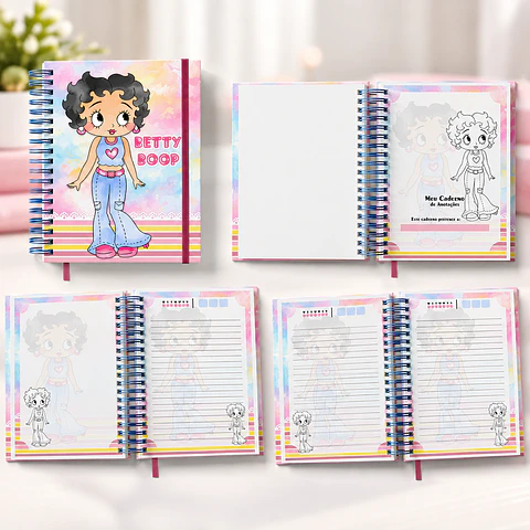 Caderno A5 + Bloquinho A6 – Betty Boop