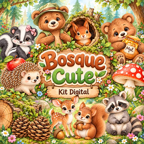 Bosque Cute - Kit Digital