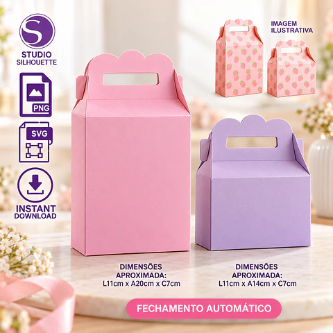 Maletinha Automática 2 Tamanhos - Arquivo de Corte