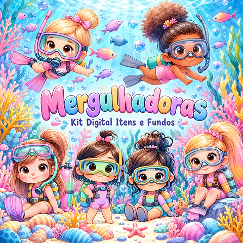 Mergulhadoras Mascotinhas - Kit Digital