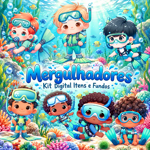 Mergulhadores Mascotinhos - Kit Digital