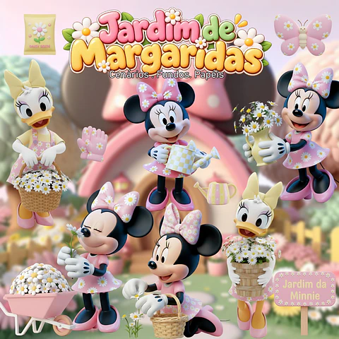 Jardim de Margaridas da Minnie - Kit Digital