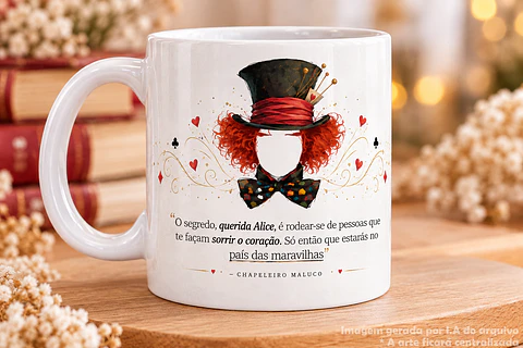 Caneca Chapeleiro Maluco - Sublimação