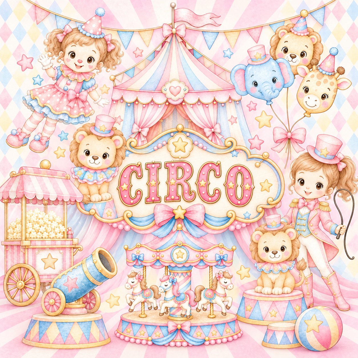 Circo Rosa - Kit Digital 1