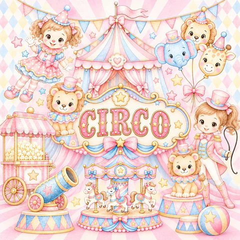 Circo Rosa - Kit Digital