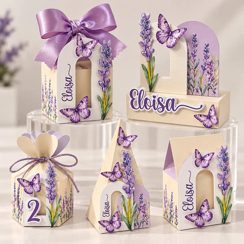 Floral Lavanda - Arquivo de Corte / Festa