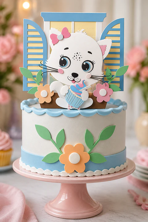 Topo de Bolo - Gatinho