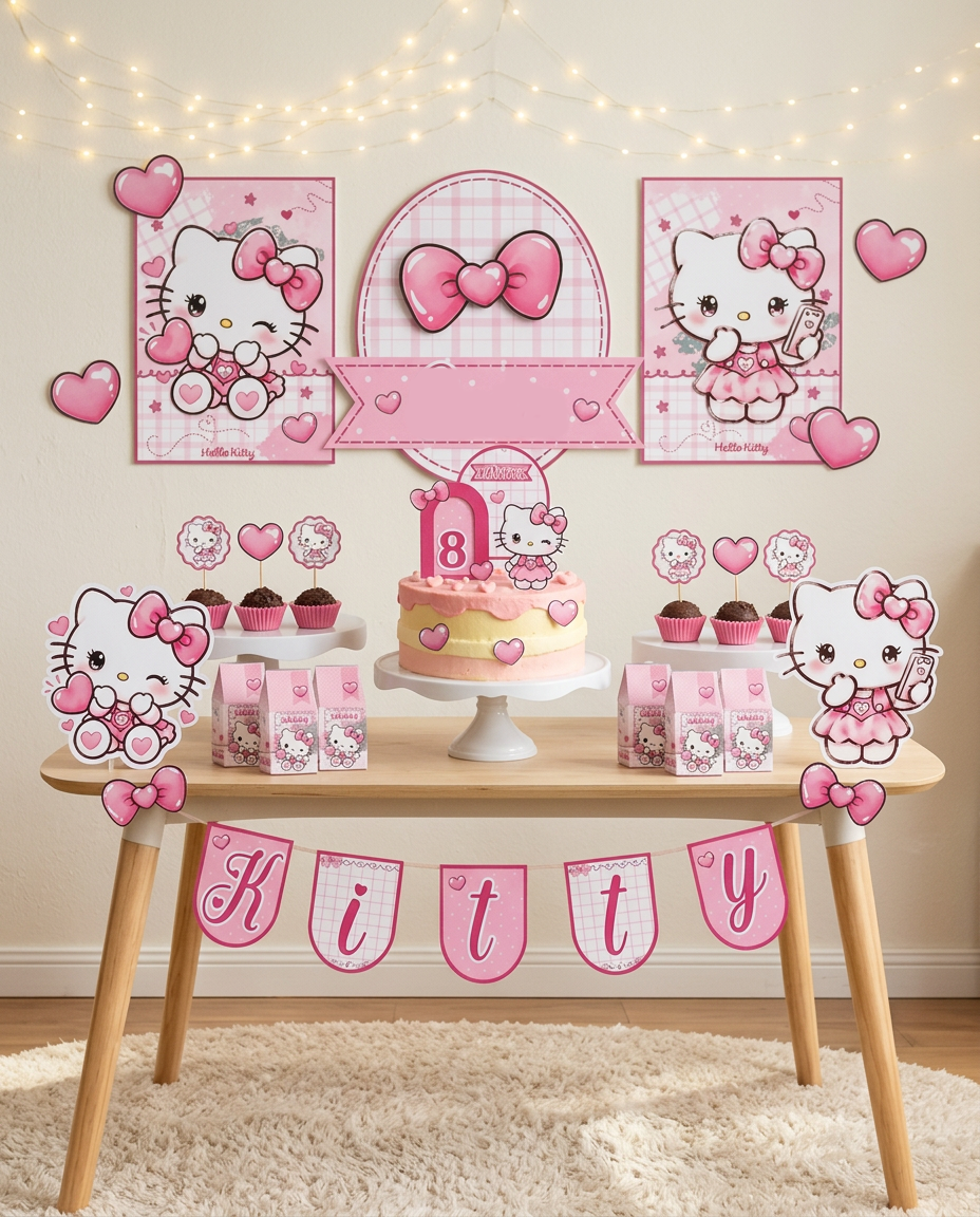 Hello Kitty - Arquivo de Corte / Festa 1