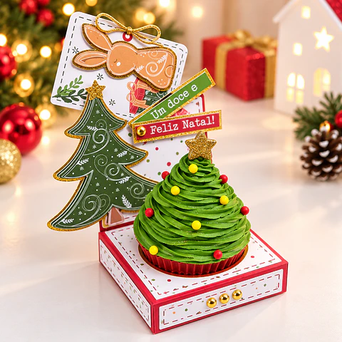 Suporte de Cupcake - Natal