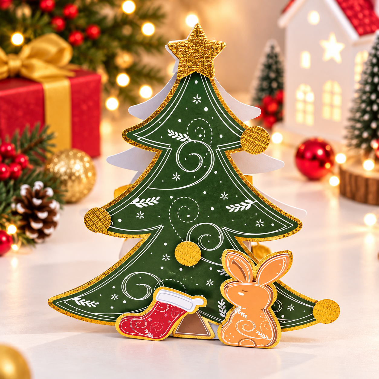 Caixa Porta Bolinha - Natal 2