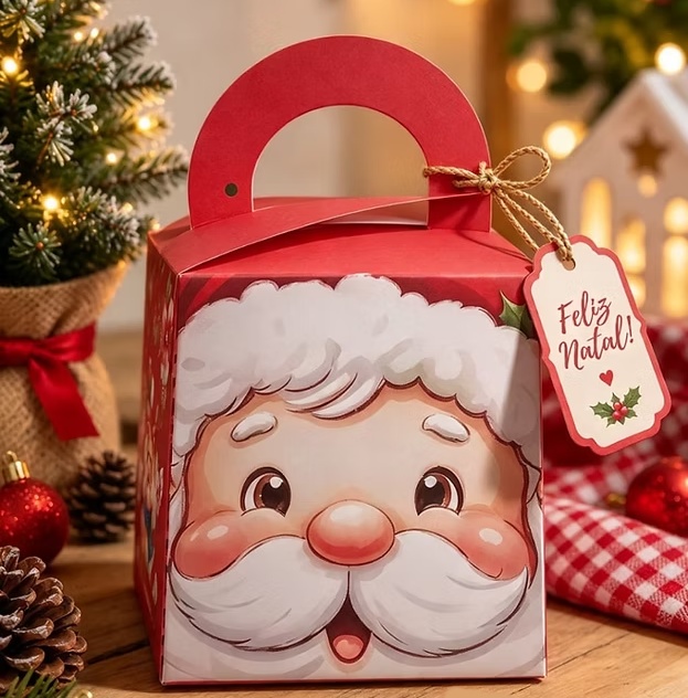 Caixa Mini Panetone 80g - Natal 1