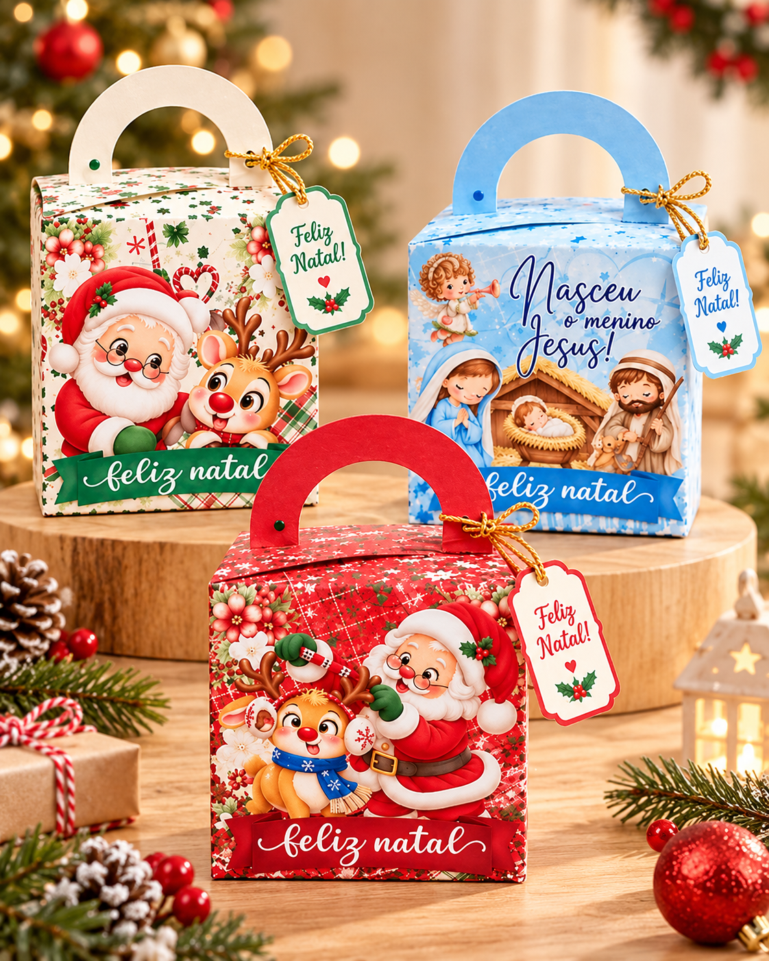 Caixa Mini Panetone 80g - Natal 2