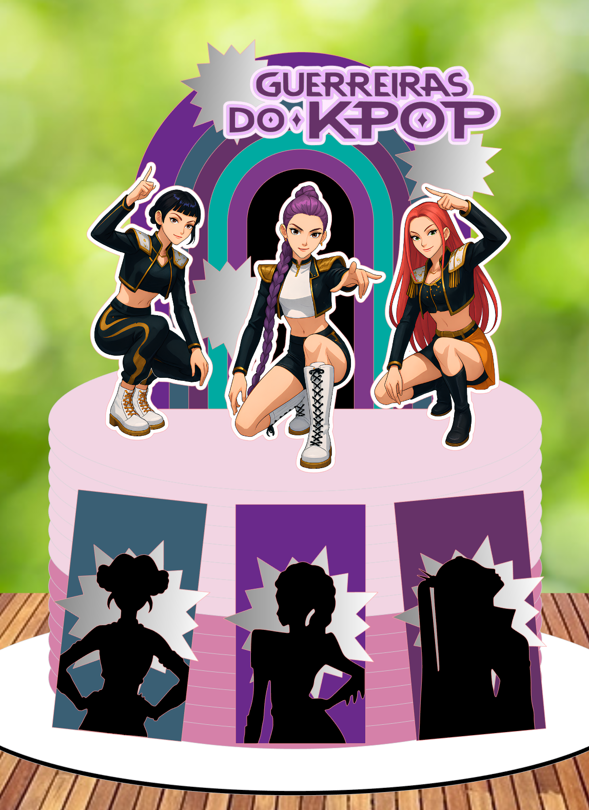 Topo de Bolo - Guerreiras do K-Pop 1