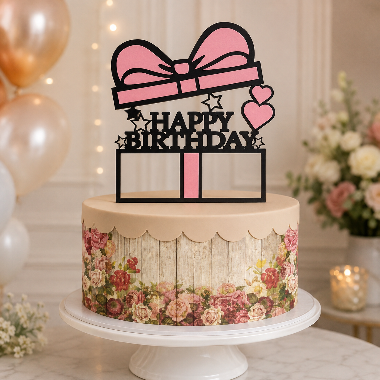Topo de Bolo - Happy Birthday 1