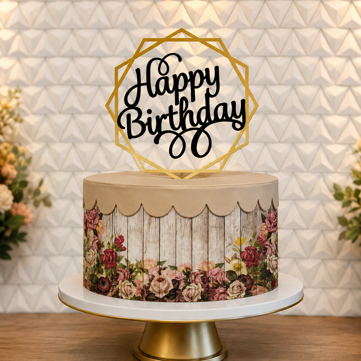 Topo de Bolo - Happy Birthday 1