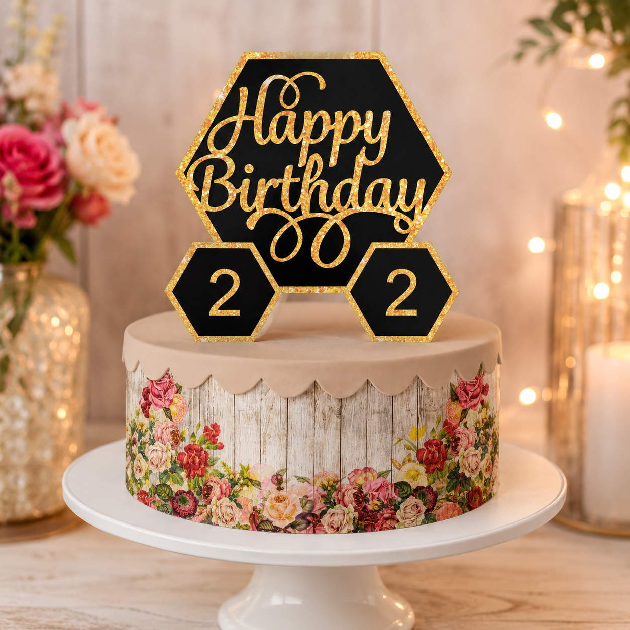 Topo de Bolo - Happy Birthday 1