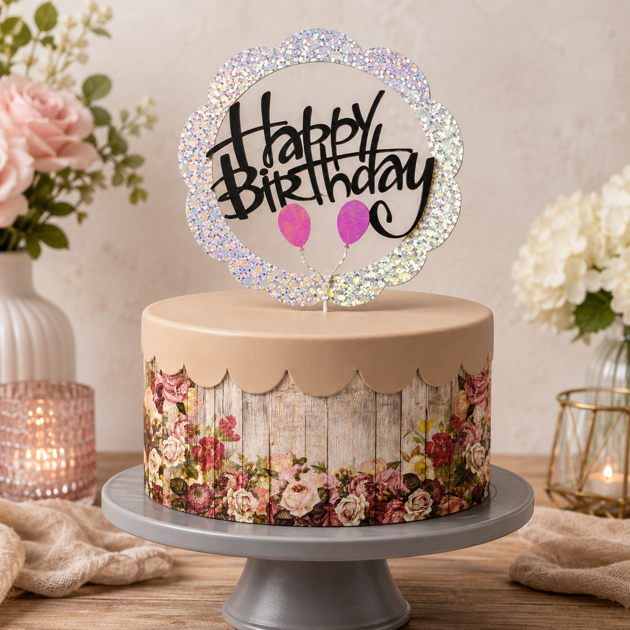 Topo de Bolo - Happy Birthday 1