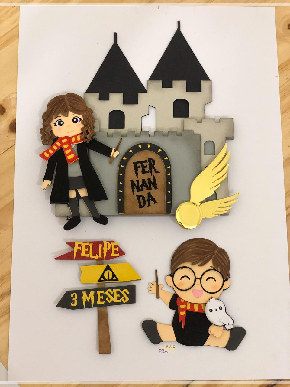 Topo de Bolo - Harry Potter  1