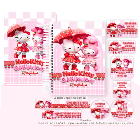 Hello Kitty e My Melody - Volta às Aulas 2027
