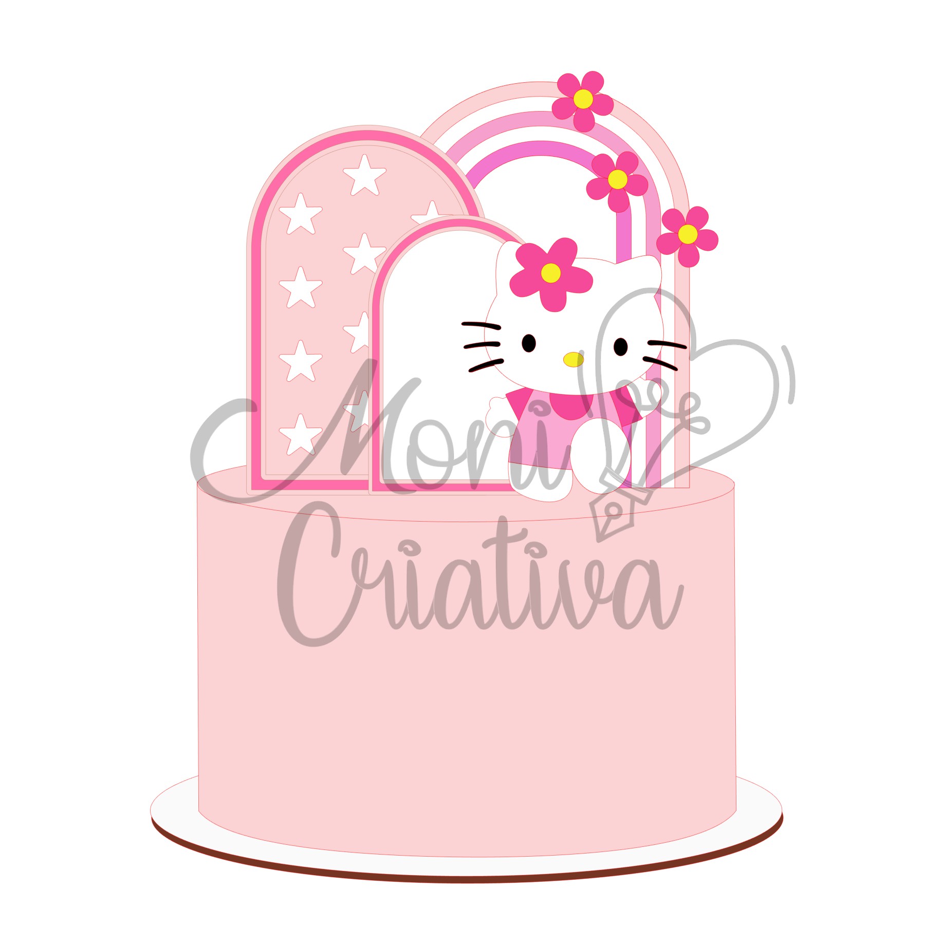 Topo de Bolo - Hello kitty 1
