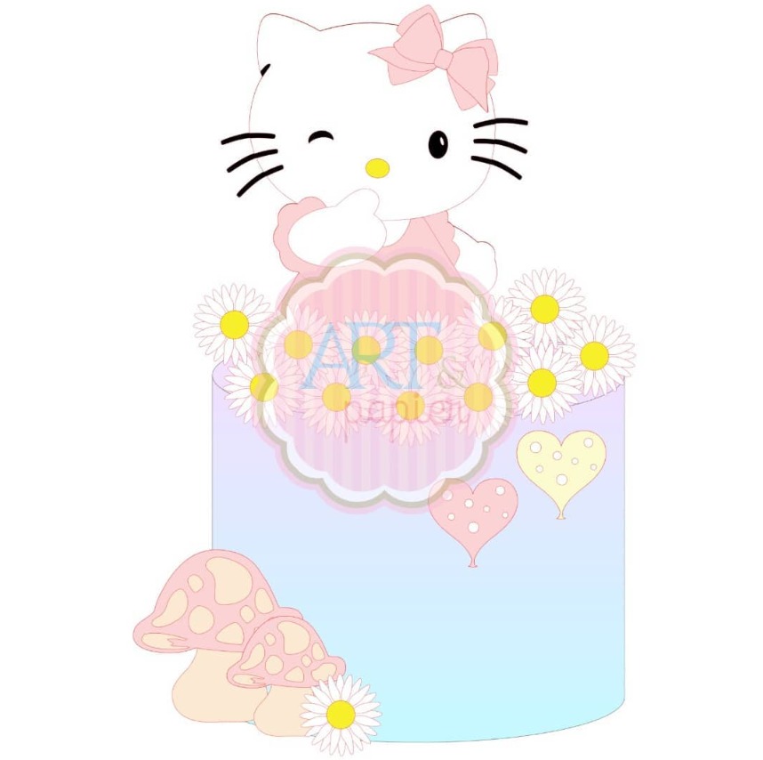 Topo de Bolo - Hello kitty 1