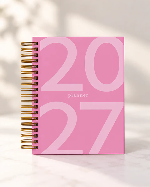 Planner Rosa 2027 - Encadernação