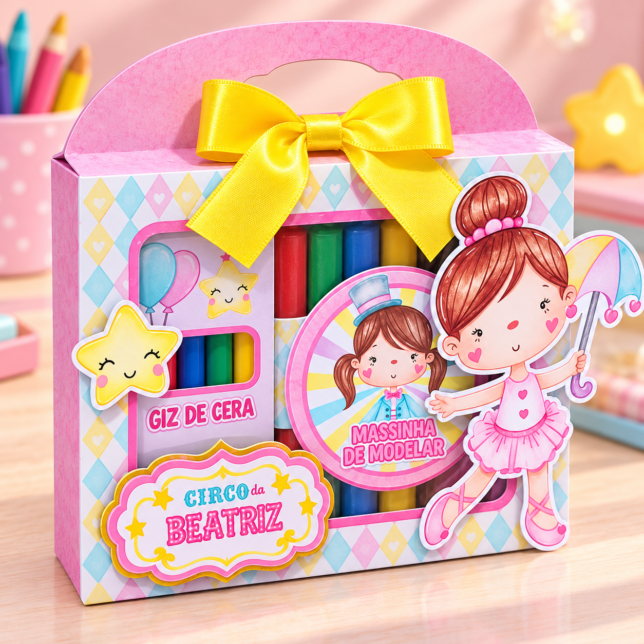 Kit Atividades Circo Rosa - Arquivo de Corte  1