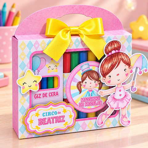 Kit Atividades Circo Rosa - Arquivo de Corte 
