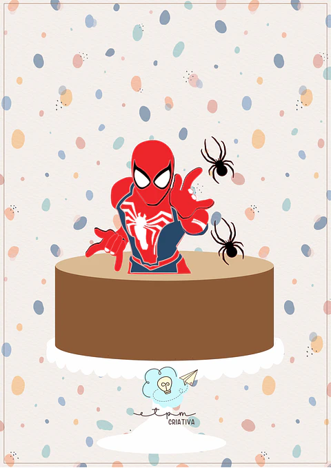 Topo de Bolo - Homem Aranha 