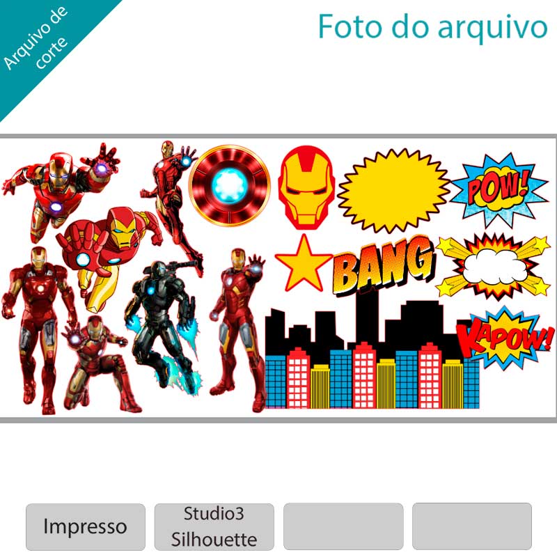 Topo de Bolo - Homem de Ferro 1