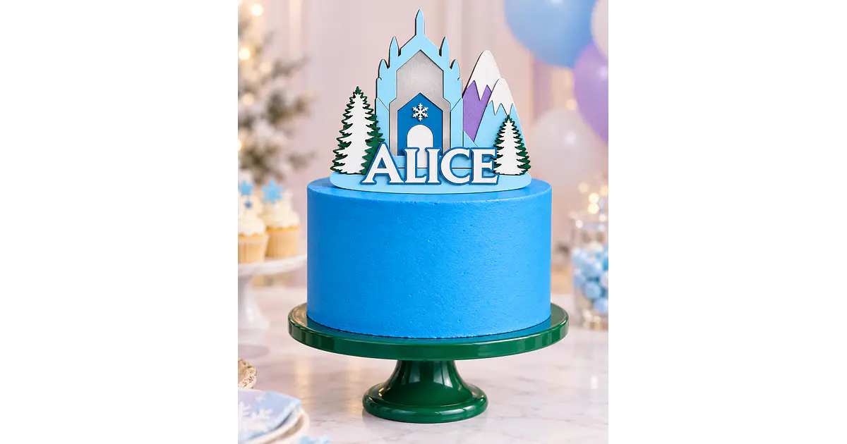 Frozen - Topo de Bolo Cenário