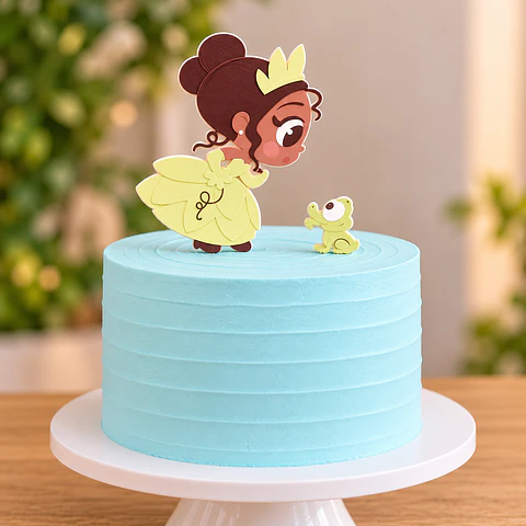 Topo de Bolo - A Princesa e o Sapo 