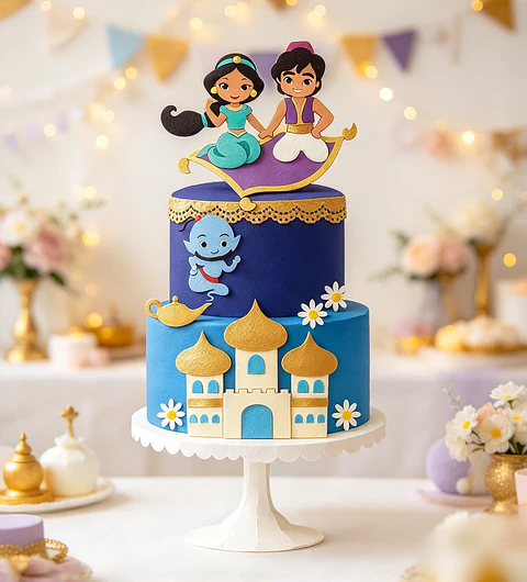 Topo de Bolo - Aladdin