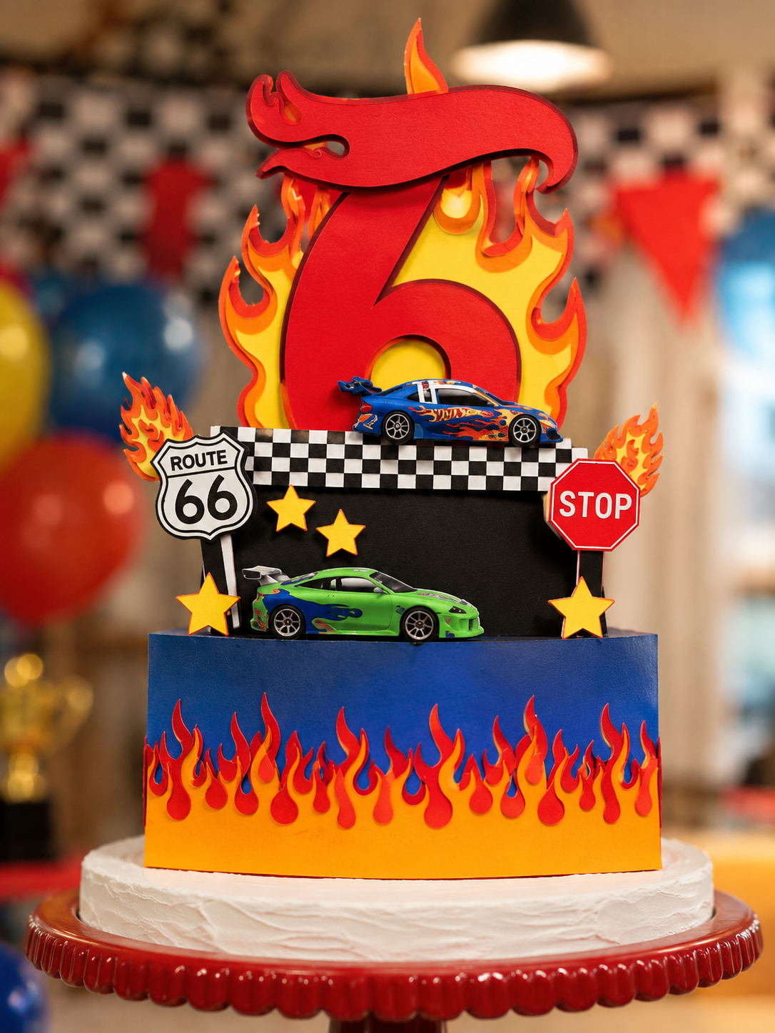Topo de Bolo - Hot Wheels 1
