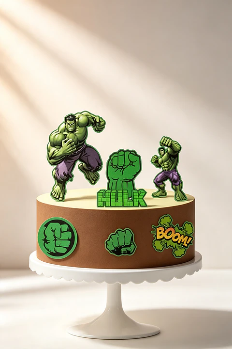 Topo de Bolo - Hulk
