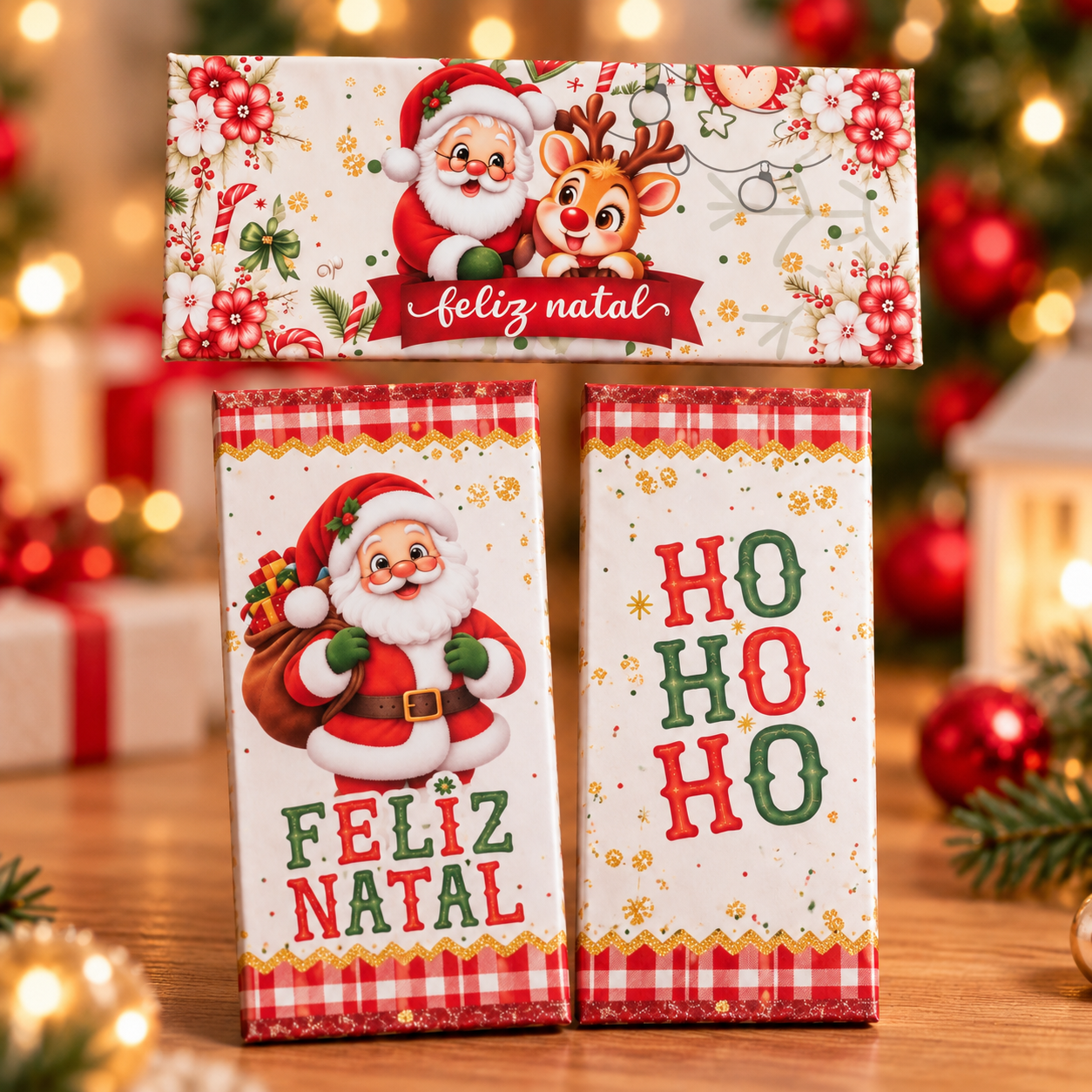 Embalagem Barra de Chocolate - Natal 1