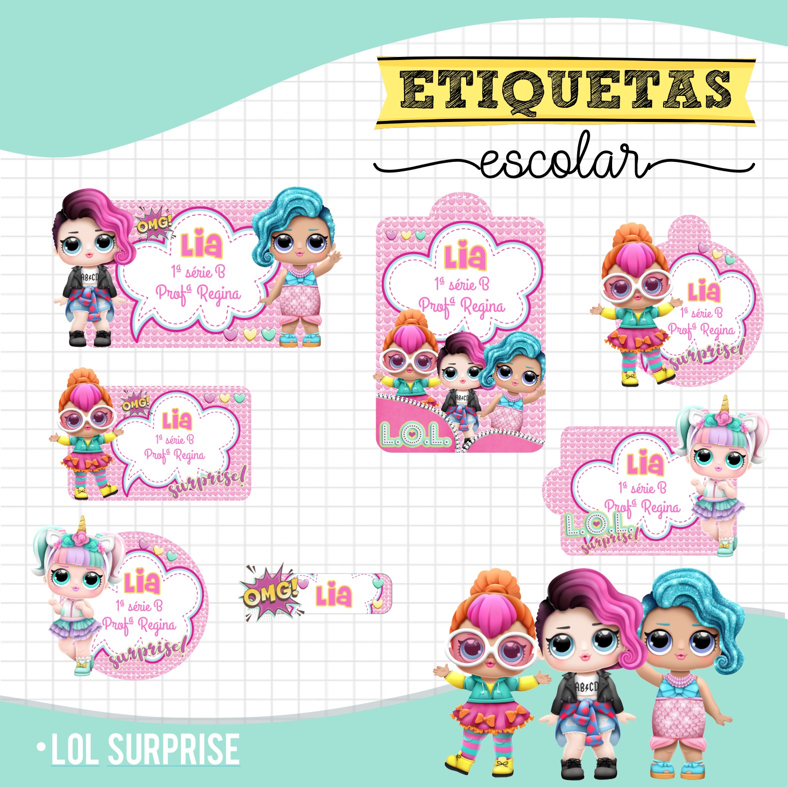 Lol Surprise - Etiquetas Escolares 1