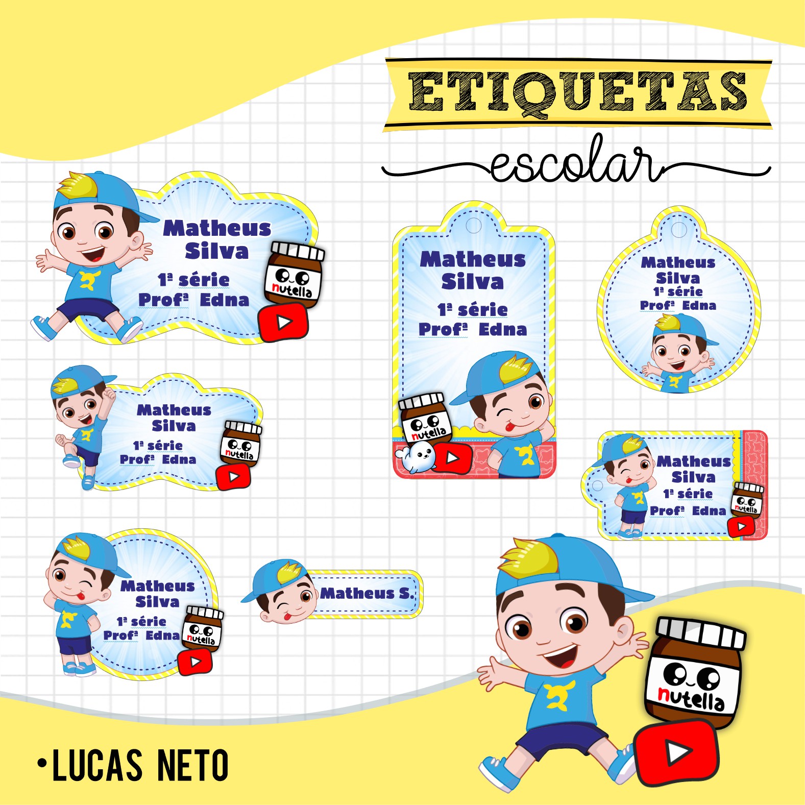 Luccas Neto - Etiquetas Escolares 1