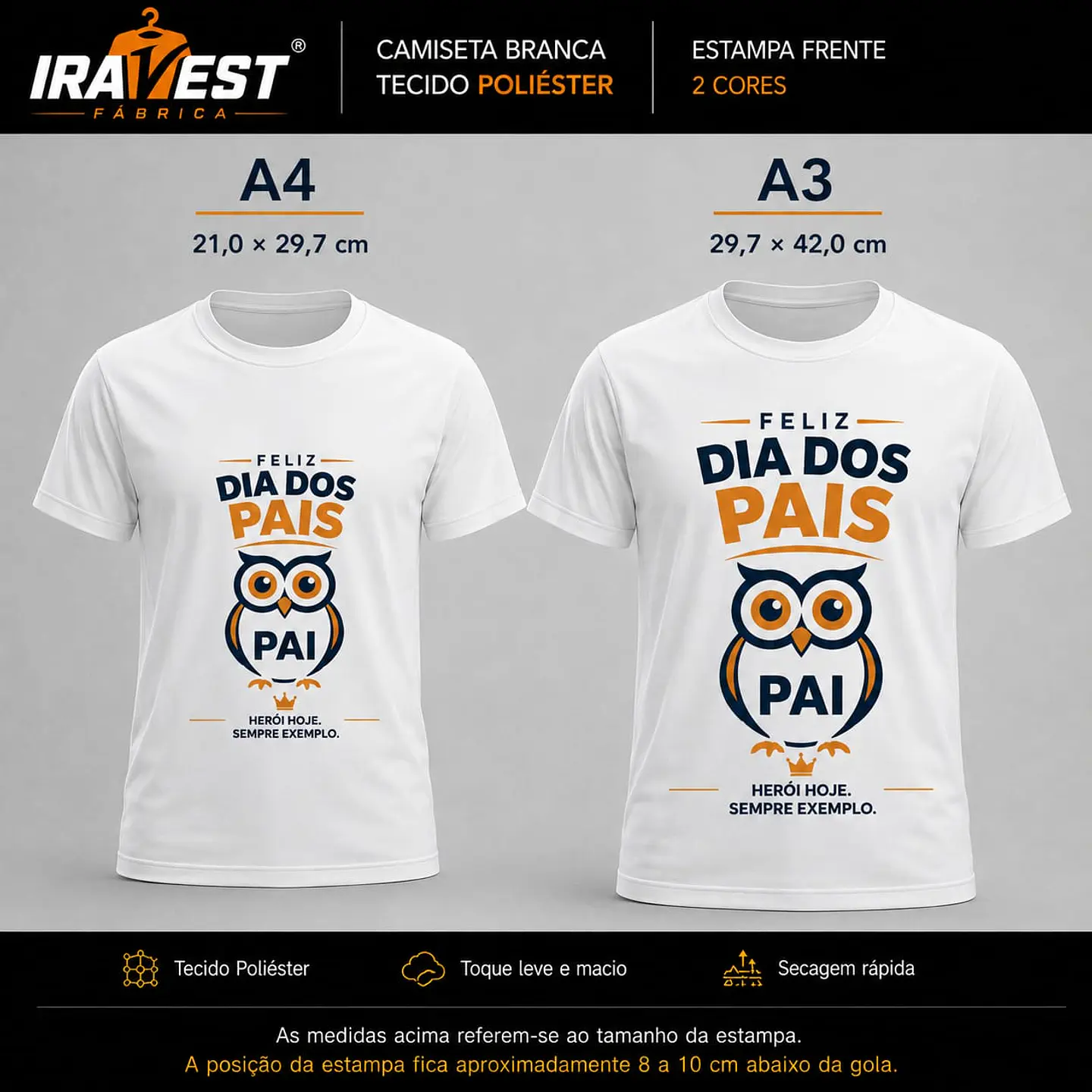 Camiseta Poliéster Dryfit Pai Coruja 1