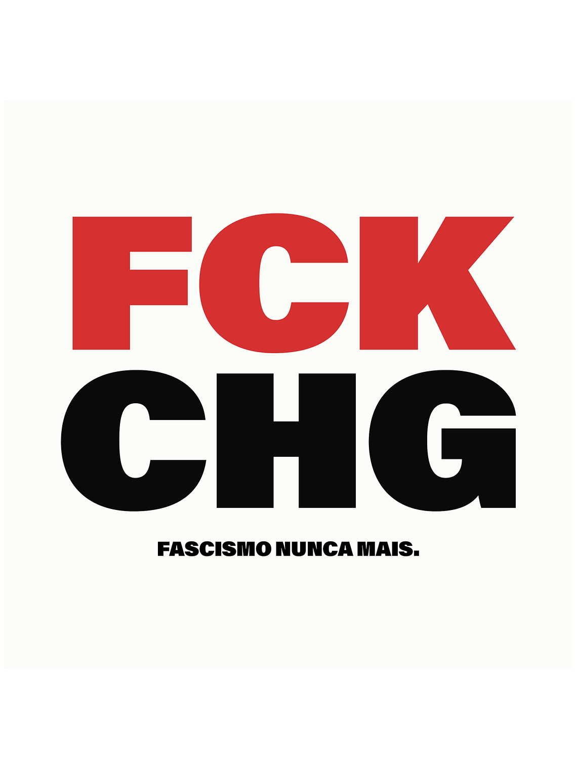 Autocolante FCK CHG branco 1