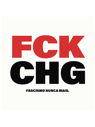 Autocolante FCK CHG branco